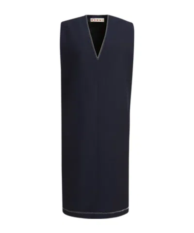 Marni Virgin-wool Shift Dress In Black