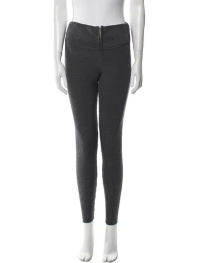 Pre-owned Marni Virgin Wool Skinny Leg Pants In Gray