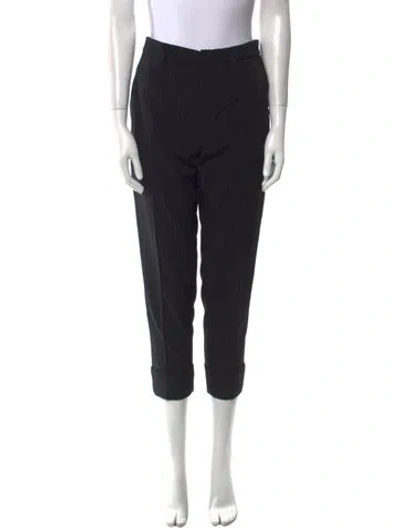 Pre-owned Marni Virgin Wool Straight Leg Pants In Black
