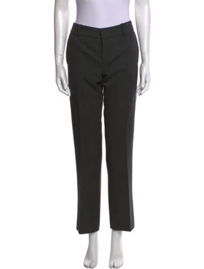 Pre-owned Marni Virgin Wool Straight Leg Pants In Black