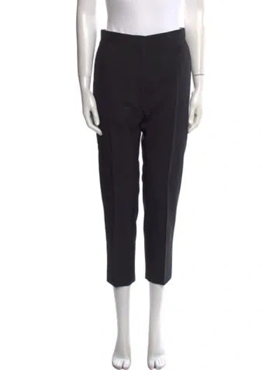 Pre-owned Marni Virgin Wool Straight Leg Pants In Black