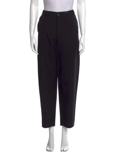 Pre-owned Marni Virgin Wool Straight Leg Pants In Black