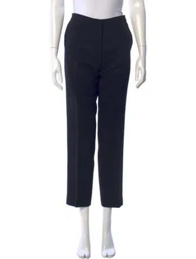 Pre-owned Marni Virgin Wool Straight Leg Pants In Black