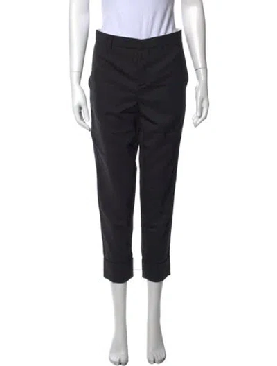 Pre-owned Marni Virgin Wool Straight Leg Pants In Black