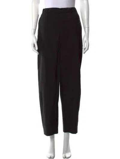 Pre-owned Marni Virgin Wool Straight Leg Pants In Black