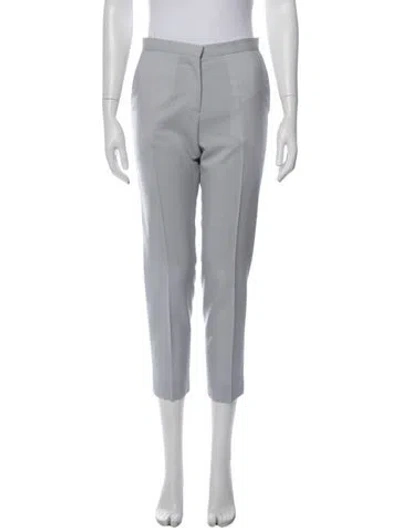 Pre-owned Marni Virgin Wool Straight Leg Pants In Blue