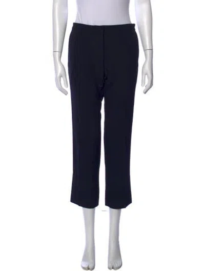 Pre-owned Marni Virgin Wool Straight Leg Pants In Blue