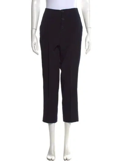 Pre-owned Marni Virgin Wool Straight Leg Pants In Blue