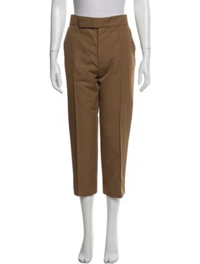 Pre-owned Marni Virgin Wool Straight Leg Pants In Brown