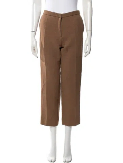 Pre-owned Marni Virgin Wool Straight Leg Pants In Brown
