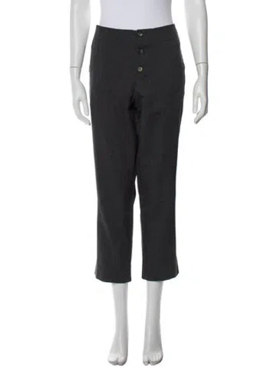 Pre-owned Marni Virgin Wool Straight Leg Pants In Gray