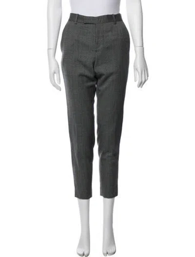 Pre-owned Marni Virgin Wool Straight Leg Pants In Gray