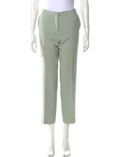 Pre-owned Marni Virgin Wool Straight Leg Pants In Green