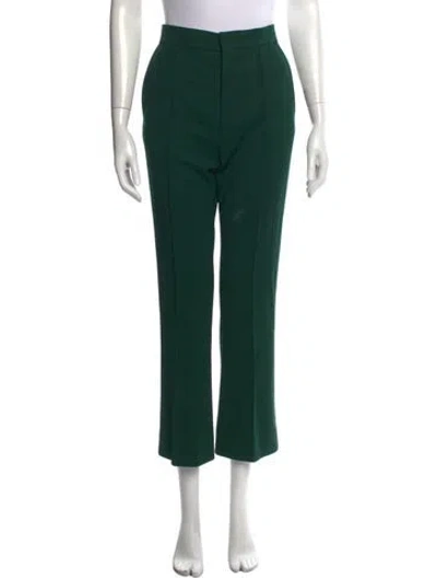 Pre-owned Marni Virgin Wool Straight Leg Pants In Green