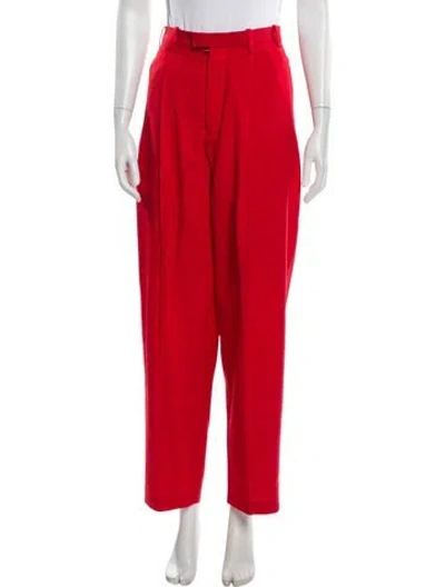 Pre-owned Marni Virgin Wool Straight Leg Pants W/ Tags In Red