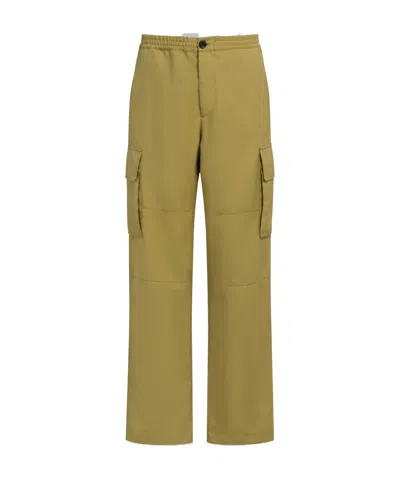 Marni Virgin Wool Straight-leg Trousers In Green
