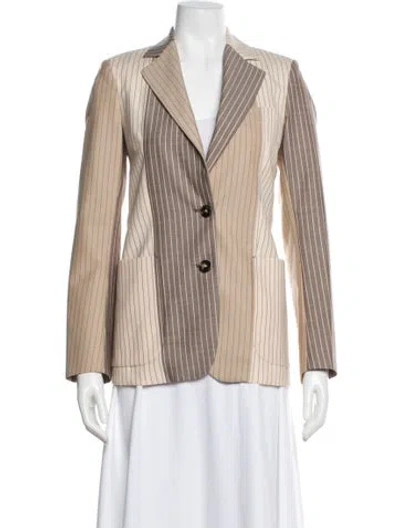 Pre-owned Marni Virgin Wool Striped Blazer In Neutral