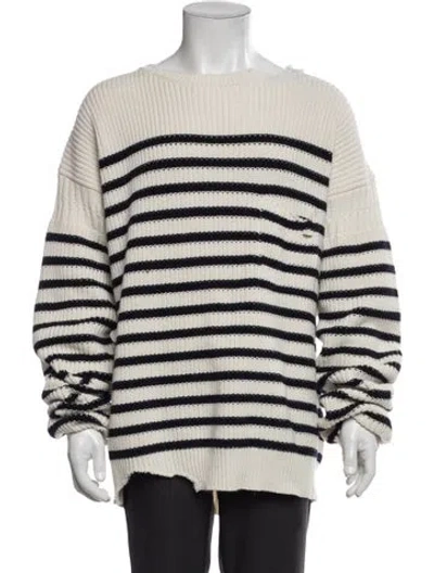 Pre-owned Marni Virgin Wool Striped Pullover In Neutral