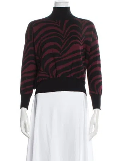 Pre-owned Marni Virgin Wool Striped Sweater In Black