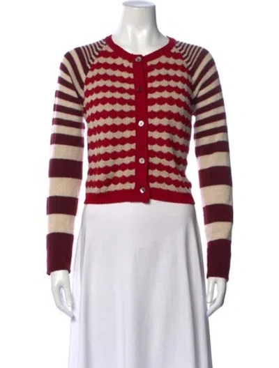Pre-owned Marni Virgin Wool Striped Sweater In Blue