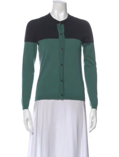 Pre-owned Marni Virgin Wool Striped Sweater In Green