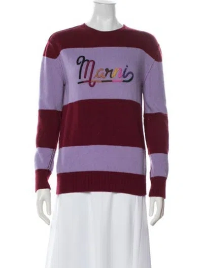 Pre-owned Marni Virgin Wool Striped Sweater In Multi
