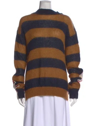 Pre-owned Marni Virgin Wool Striped Sweater In Multi