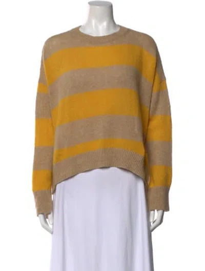 Pre-owned Marni Virgin Wool Striped Sweater In Neutral