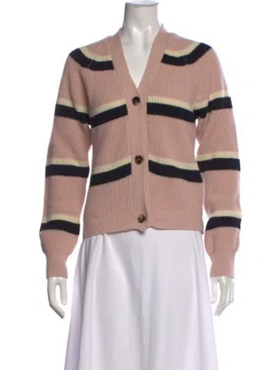 Pre-owned Marni Virgin Wool Striped Sweater In Pink