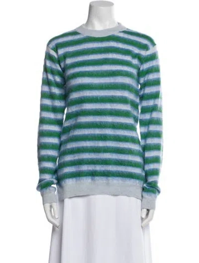 Pre-owned Marni Virgin Wool Striped Sweater W/ Tags In Blue