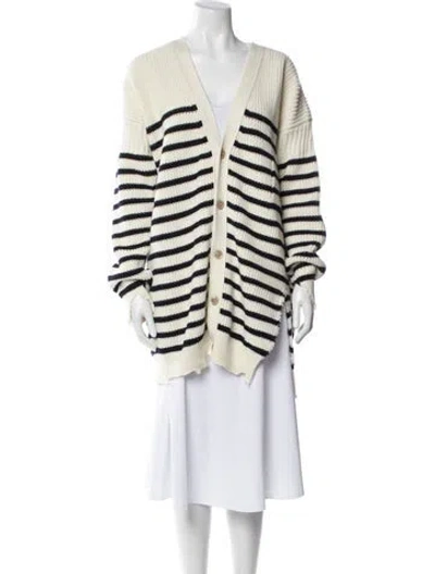 Pre-owned Marni Virgin Wool Striped Sweater W/ Tags In Neutral