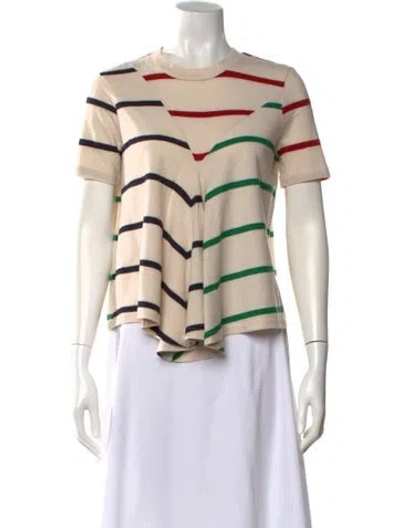 Pre-owned Marni Virgin Wool Striped T-shirt In Neutral