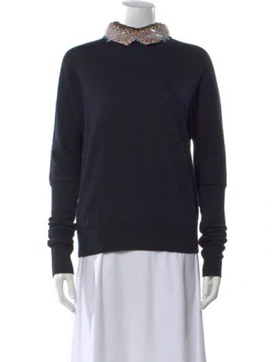 Pre-owned Marni Virgin Wool Sweater In Blue