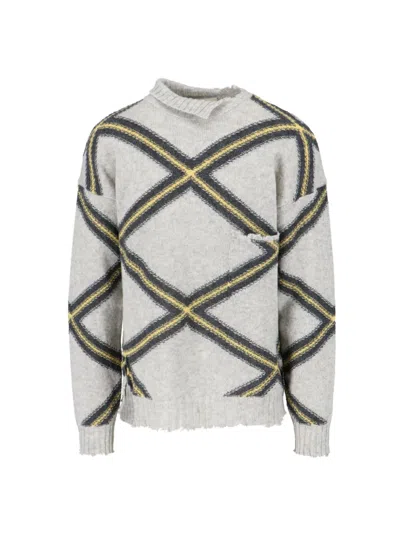 Marni Virgin Wool Sweater In Gray