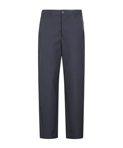 Marni Virgin Wool Tapered Trousers In Black