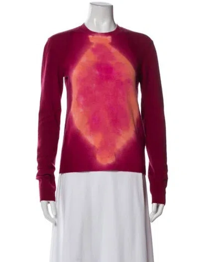 Pre-owned Marni Virgin Wool Tie-dye Print Sweater In Pink