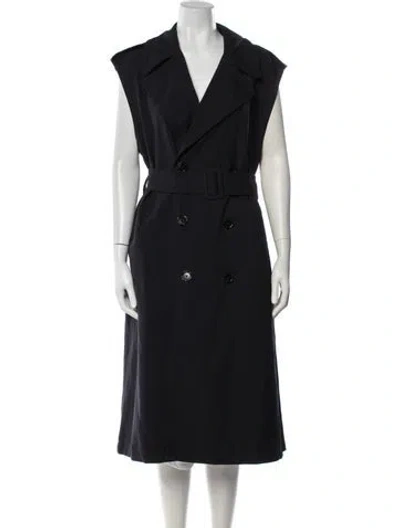 Pre-owned Marni Virgin Wool Trench Coat In Black