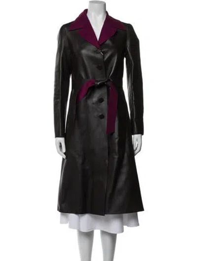 Pre-owned Marni Virgin Wool Trench Coat In Black