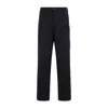 Marni Deep Blue Tropical Wool Trousers With Drawstring Waist