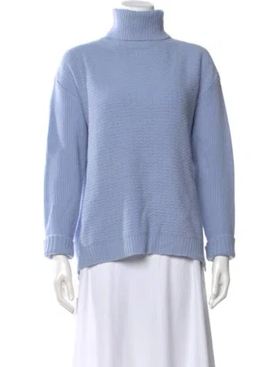 Pre-owned Marni Virgin Wool Turtleneck Sweater In Blue