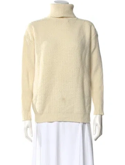 Pre-owned Marni Virgin Wool Turtleneck Sweater In Neutral