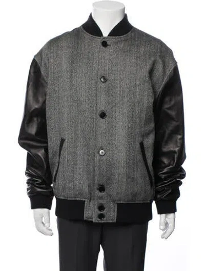 Pre-owned Marni Virgin Wool Tweed Pattern Bomber Jacket In Multicolor