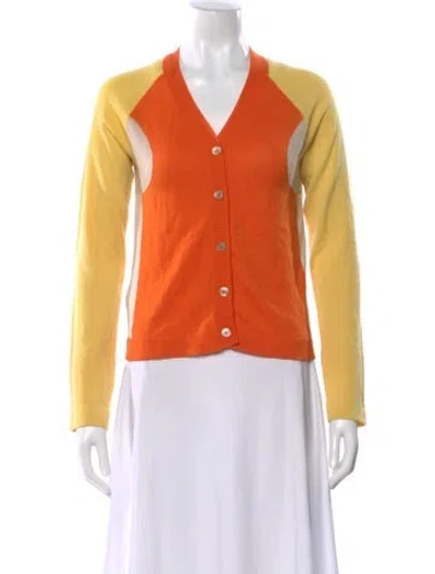 Pre-owned Marni Virgin Wool V-neck Sweater