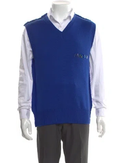 Pre-owned Marni Virgin Wool V-neck Sweater Vest In Multi