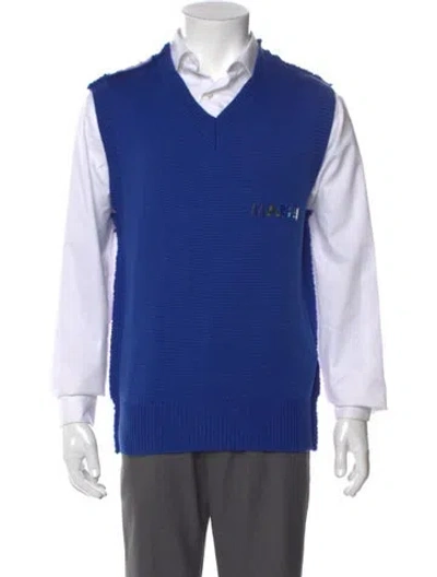 Pre-owned Marni Virgin Wool V-neck Sweater Vest W/ Tags In Multi
