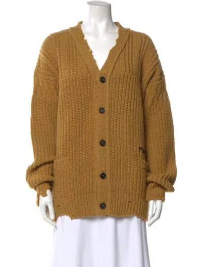 Pre-owned Marni Virgin Wool V-neck Sweater W/ Tags In Neutral