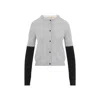 Marni Cardigan Aus Einer Woll-kaschmirmischung In Colour-block-optik In White