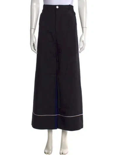 Pre-owned Marni Virgin Wool Wide Leg Pants In Black