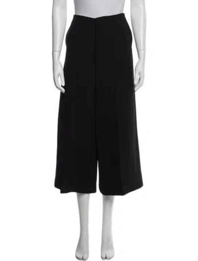 Pre-owned Marni Virgin Wool Wide Leg Pants In Black