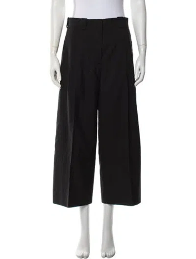 Pre-owned Marni Virgin Wool Wide Leg Pants In Black/blue